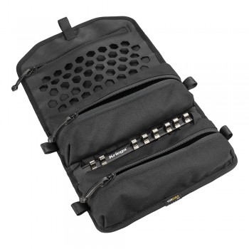 Kriega Os tool roll open showing pockets